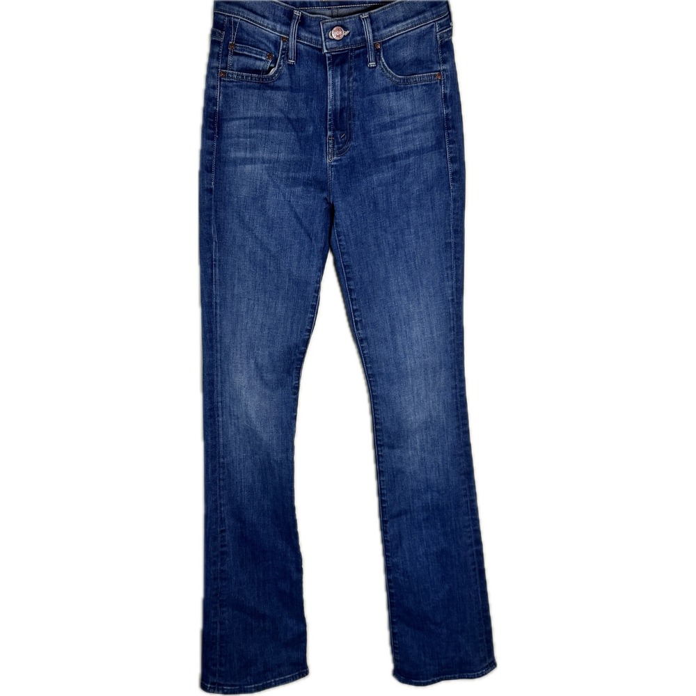 MOTHER The Insider Heel Jeans Women 24 Blue One Trick Pony Flare High Rise